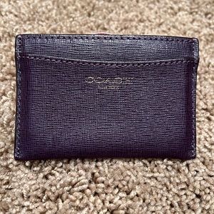 Coach dark purple card case